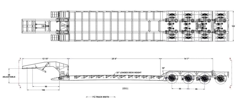 Choice lowboy dimension drawing