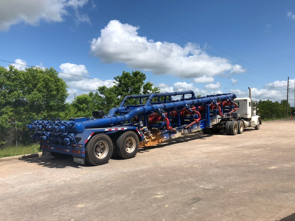 Custom oilfield trailer build, view one