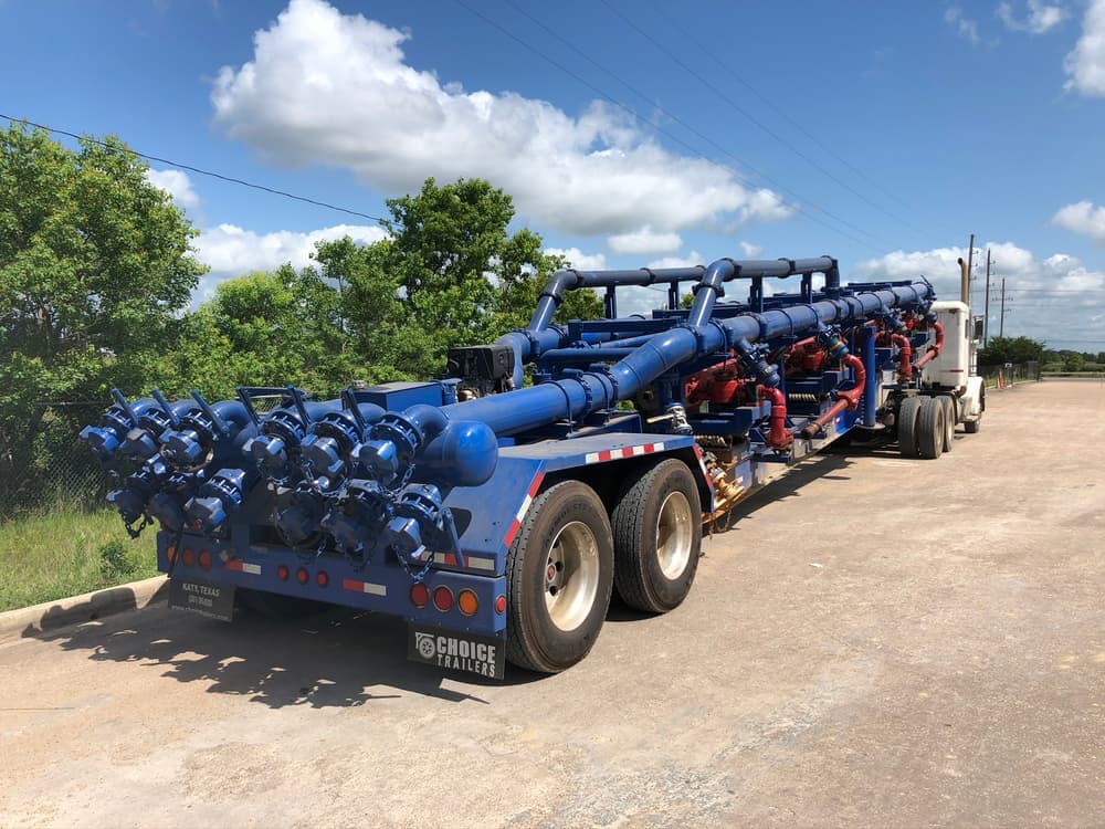 Custom oilfield trailer build, view two