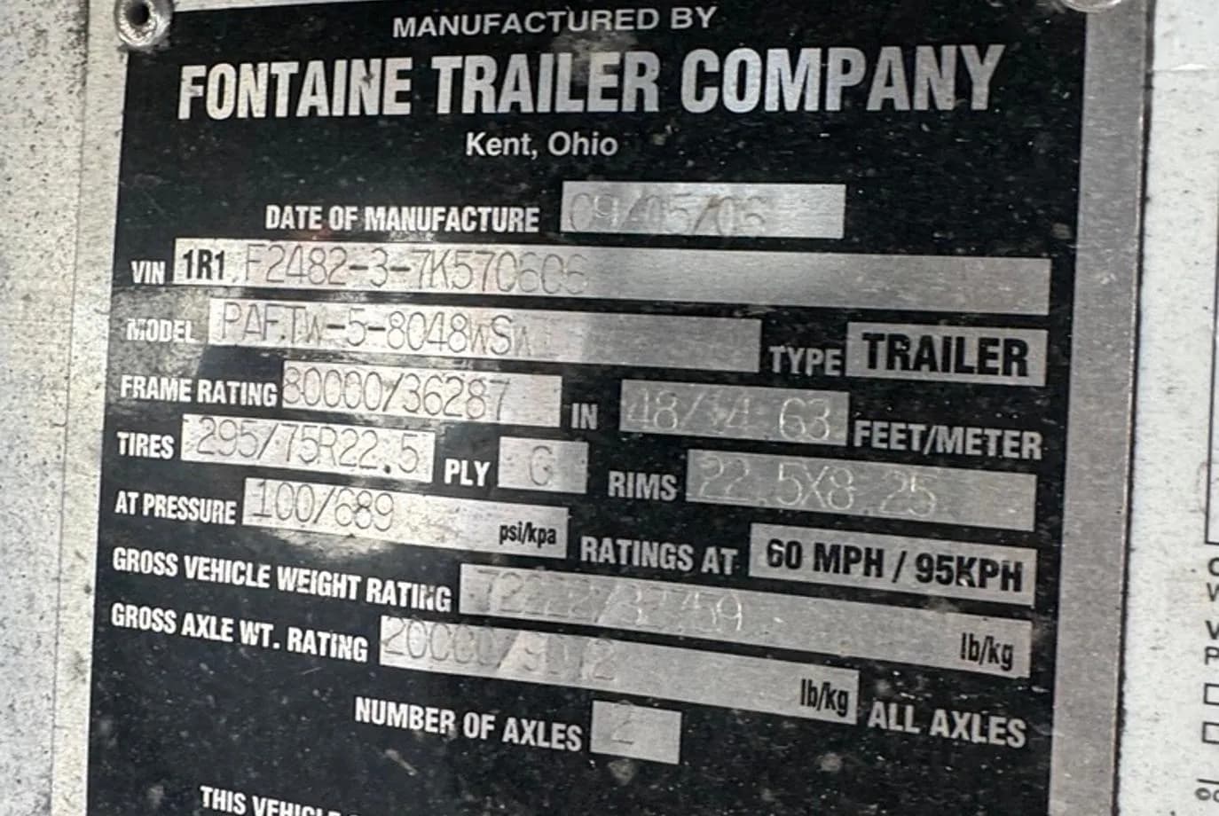 2007 Fontaine FLATBED 48' Flatbed thumbnail 6