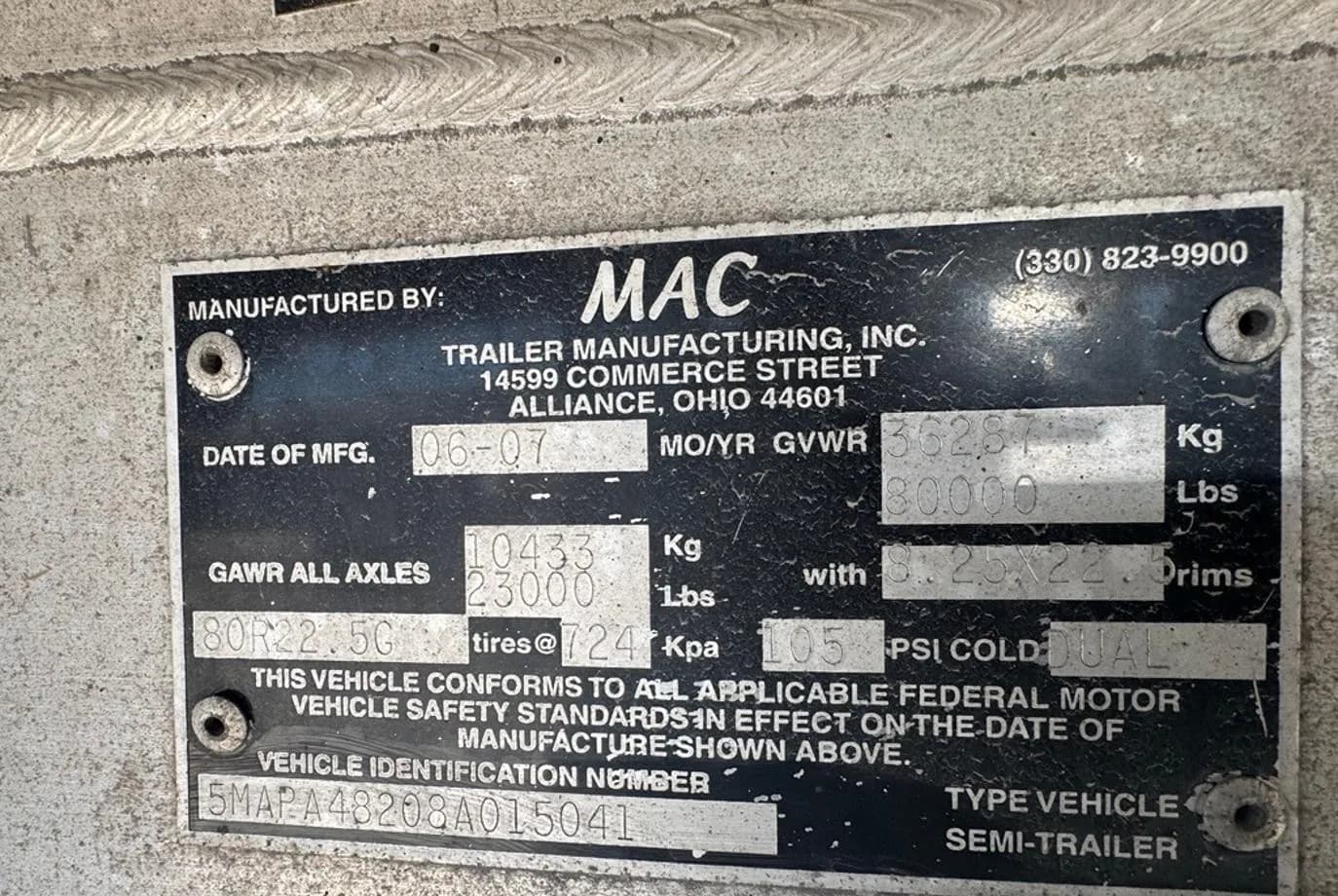 2008 Mac FLATBED 48' Flatbed thumbnail 8