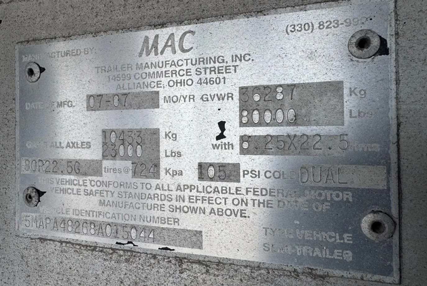 2008 Mac FLATBED 48' Flatbed thumbnail 5