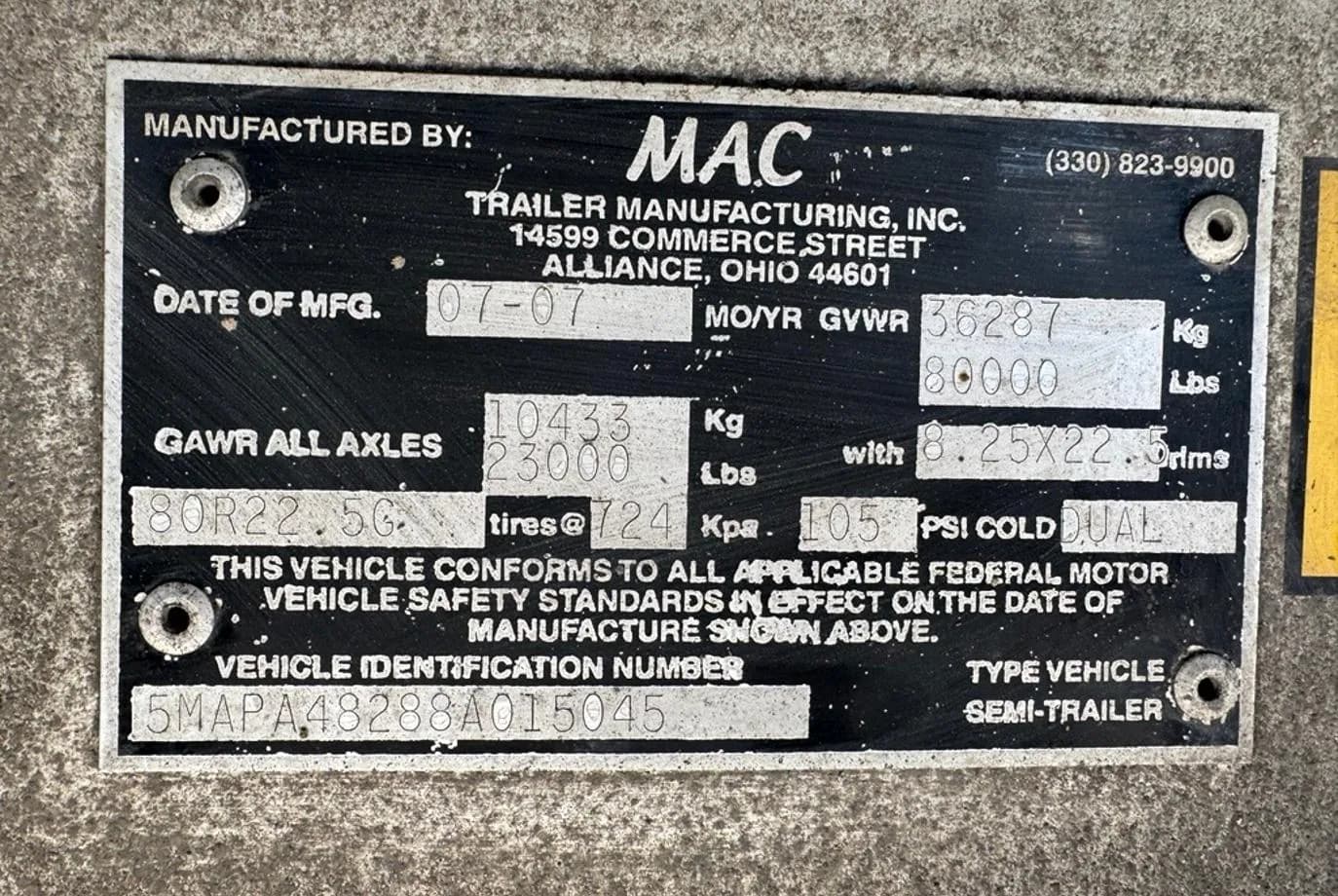 2008 Mac FLATBED Flatbed thumbnail 4