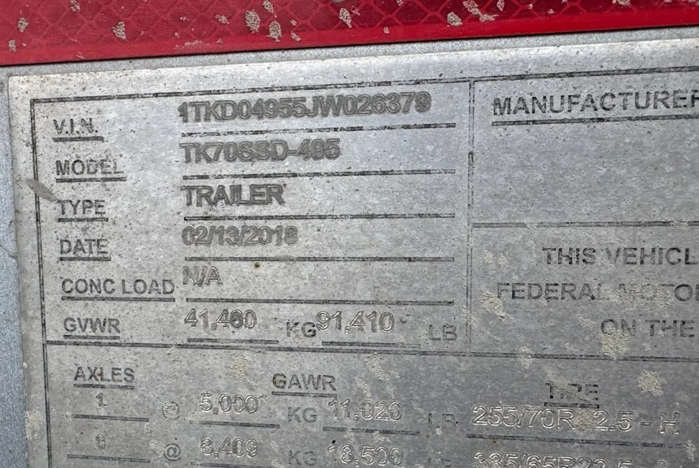 2018 Trail King TK70SSD SX5 Side Dump thumbnail 16