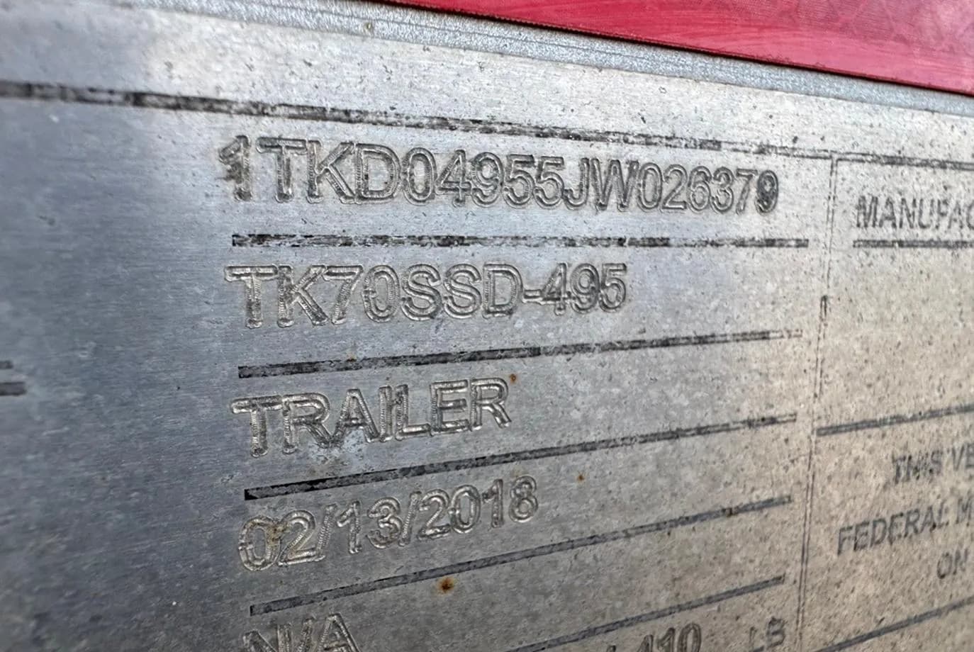 2018 Trail King TK70SSD SX5 Side Dump thumbnail 8