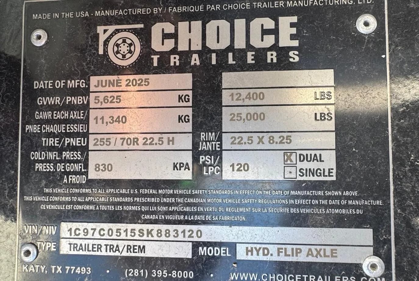 2025 Choice Flip Axle Fli thumbnail 2