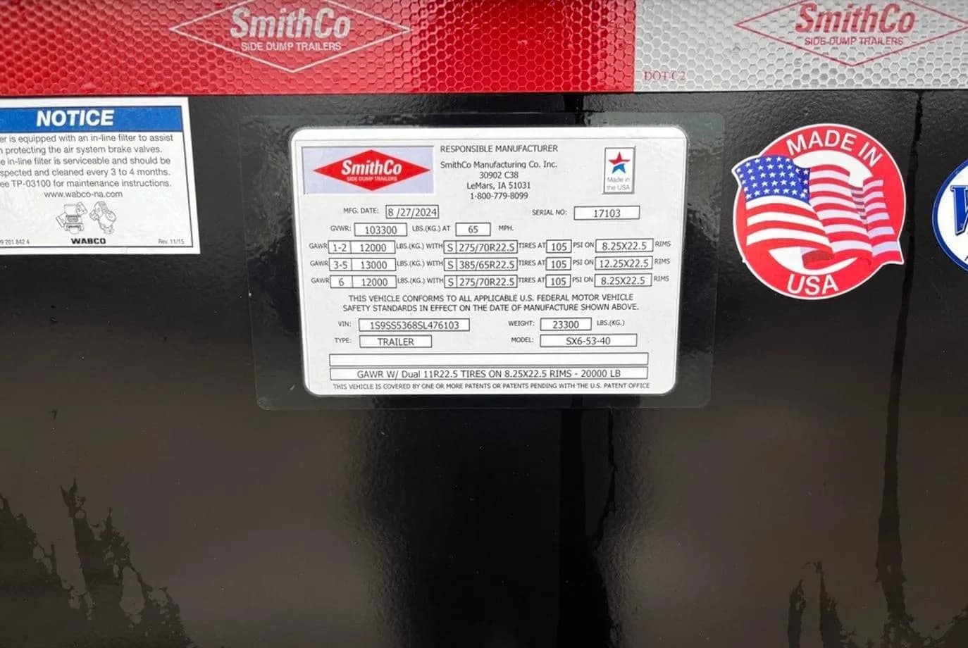 2025 SmithCo SX6 Side Dump thumbnail 6
