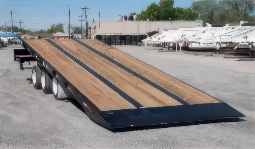 Apitong (keruing) trailer deck boards milled for a commercial flatbed