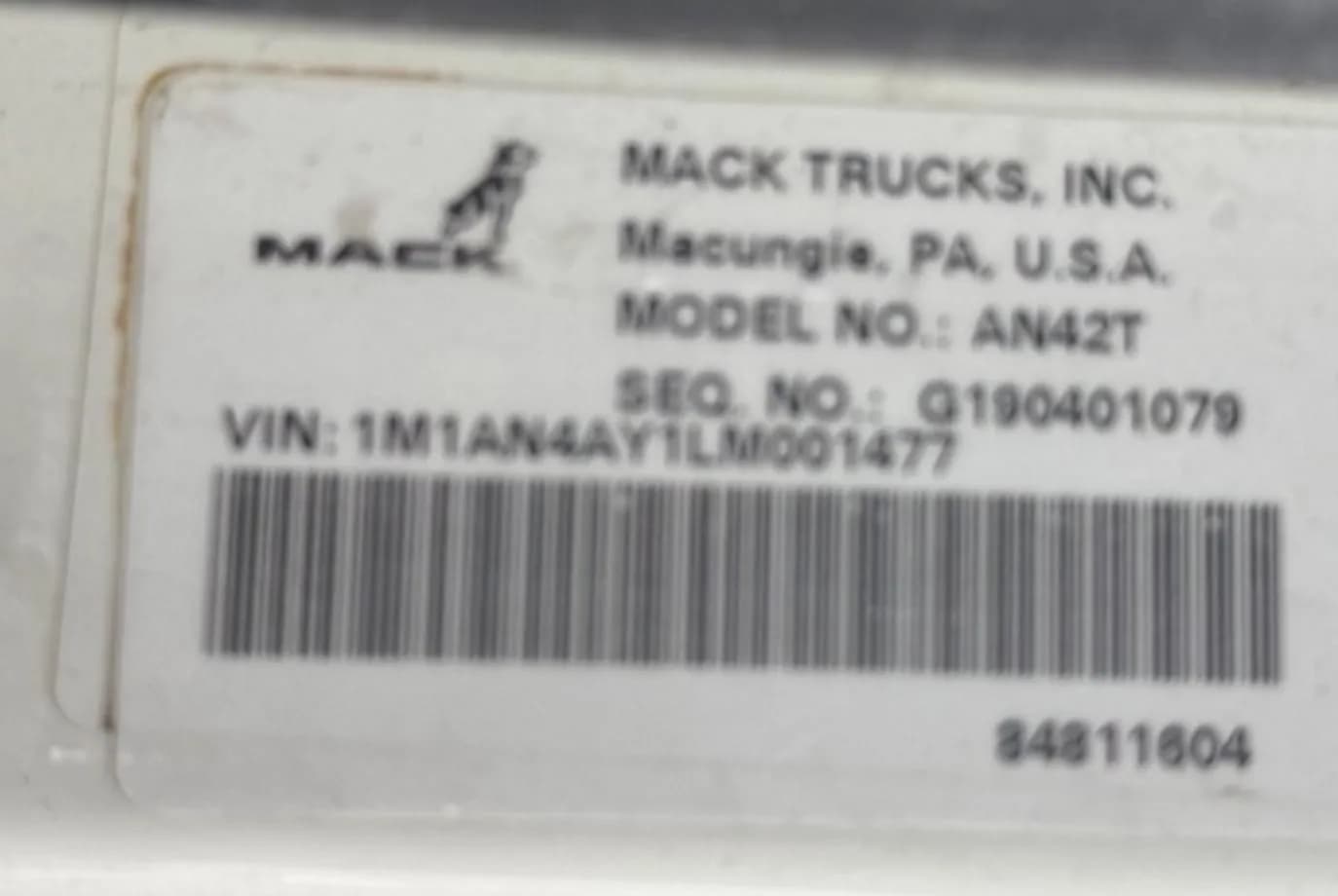 2021 Mack Anthem AN42T Water Truc