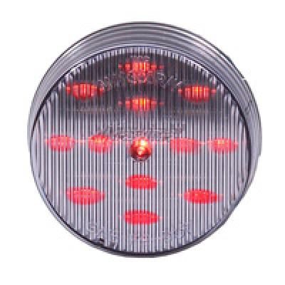 2-1/2" RND CLEARANCE, CLEAR LENS, RED - 13 LED